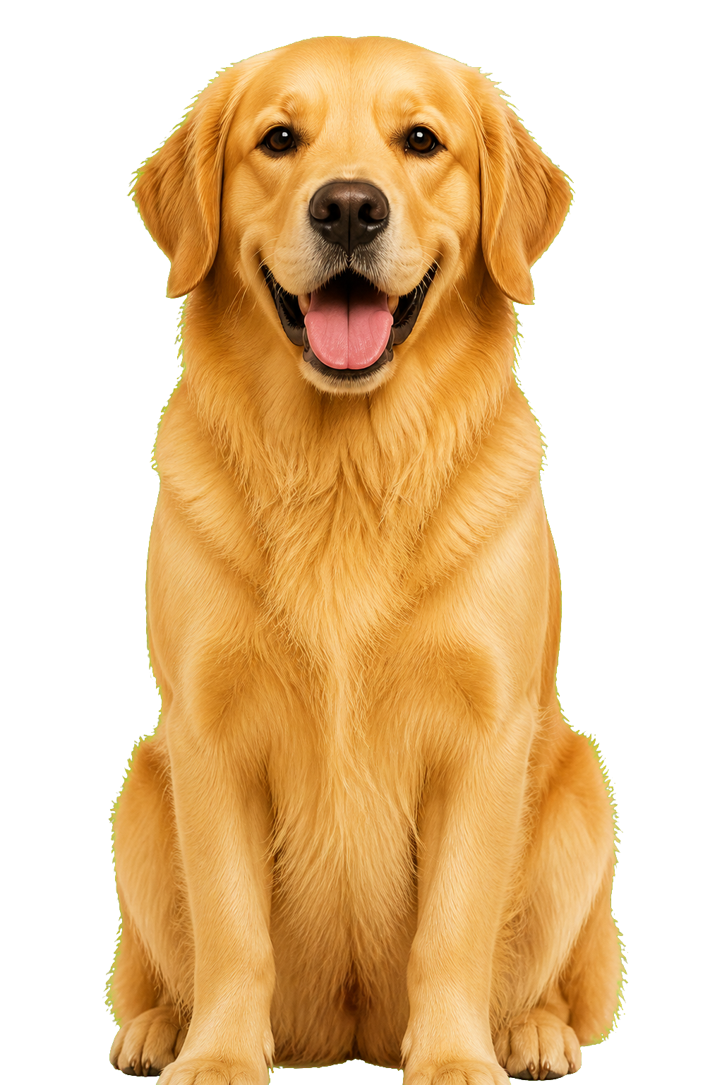 Golden retriever feliz del servicio DayCare